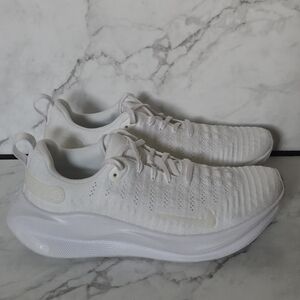 Nike ReactX Infinity Run 4 Triple White Womens Sneakers Shoes Size 9